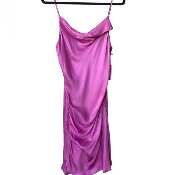 Astr Pink Satin Mini Dress - Picture 4 of 11